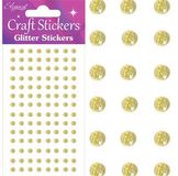 Eleganza Craft Stickers 4mm 112 Glitter gems Gold No.35 - Craft