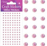 Eleganza Craft Stickers 4mm 112 Glitter gems Lt. Pink No.21 - Craft