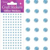Eleganza Craft Stickers 4mm 112 Glitter gems Lt. Blue No.25 - Craft