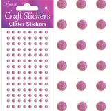 Eleganza Craft Stickers 4mm 112 Glitter gems Fuchsia No.28 - Craft