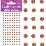 Eleganza Craft Stickers 4mm 112 Glitter gems Red  No.16 - Craft