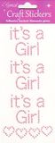 Eleganza Craft Stickers It's a Girl Pearl Pink No.21 - Craft