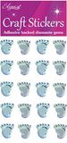 Eleganza Craft Stickers Boy Footprints Pearl Blue No.25 - Craft