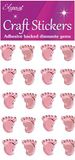 Eleganza Craft Stickers Girl Footprints Pearl Pink No.21 - Craft