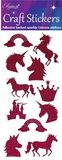 Eleganza Craft Stickers Glitter Unicorn set Fuchsia No.28 - Craft