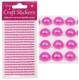 Eleganza Craft Stickers 3mm x 418 Pearls Fuchsia No.28 - Craft