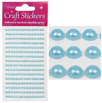 Eleganza Craft Stickers 4mm x 240 Pearls Blue No.25 - Craft