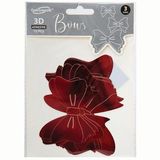 3D Adhesive Bows Red x 12 - Craft