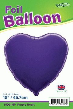 Oaktree 18inch Purple Heart Packaged - Foil Balloons