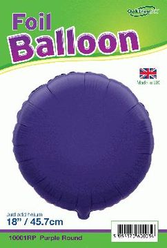 Oaktree 18inch Purple Round Packaged - Foil Balloons