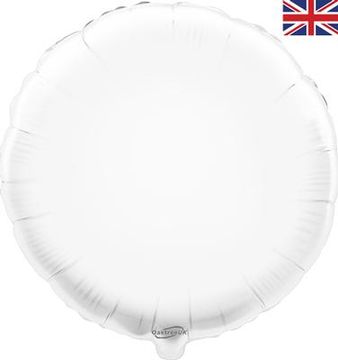 Oaktree 18inch White Round (Flat) - Foil Balloons