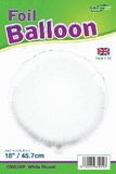 Oaktree 18inch White Round Packaged - Foil Balloons