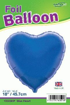 Oaktree 18inch Blue Heart Packaged - Foil Balloons