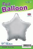 Oaktree 19inch Silver Star Packaged - Foil Balloons