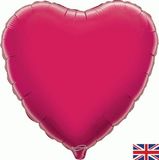 Oaktree Fuchsia Heart Unpackaged - Foil Balloons