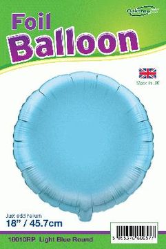 Oaktree 18inch Light Blue Round packaged - Foil Balloons