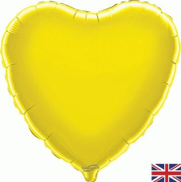 Oaktree 19inch Yellow Heart - Foil Balloons