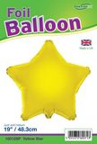 Oaktree 19inch Yellow Star Packaged - Foil Balloons