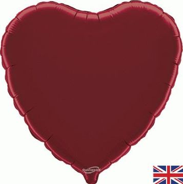 Oaktree 18inch Burgundy Heart - Foil Balloons