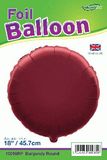 Oaktree 18inch Burgundy Round Packaged - Foil Balloons