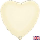 Oaktree 18inch Ivory Heart - Foil Balloons