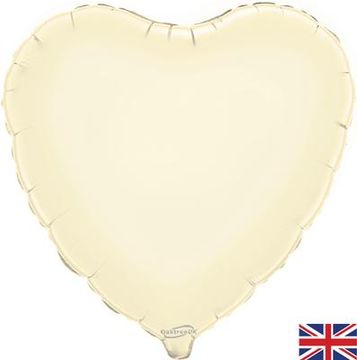 Oaktree 18inch Ivory Heart - Foil Balloons