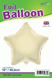 Oaktree 19inch Ivory Star Packaged - Foil Balloons