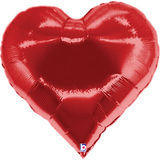 Betallic 30inch/76.2cm Casino Heart Packaged - Foil Balloons