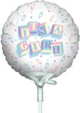 4inch A Girl Pins (Flat) - Foil Balloons