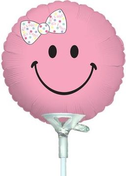 4inch Smiley Baby Girl (Flat) - Foil Balloons