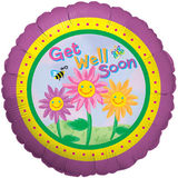 Happy Flowers Get Well - Foil Balloons