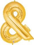 Megaloon 40inch & Ampersand Gold - Foil Balloons