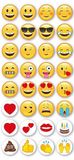 Emoji Stickers - 15mm diameter - Craft