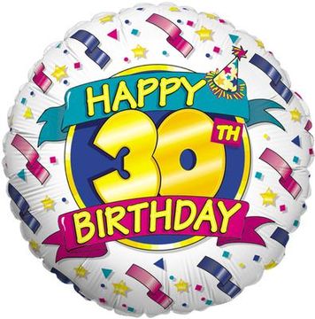 Betallic 18inch Happy 30th Birthday (Special Net Price) - Clearance