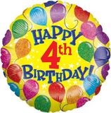 Betallic 18inch Birthday Rainbow 4th (Special Net Price) - Clearance