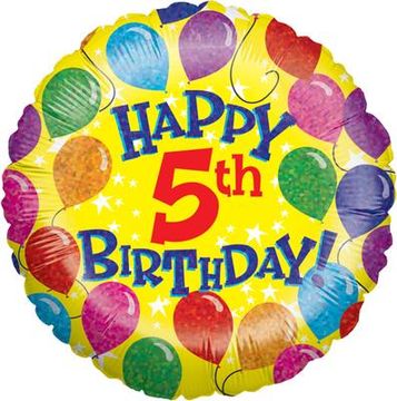 Oaktree 18inch Happy 5th Birthday (Discontinued) - Clearance