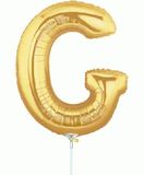 Megaloon Jrs 14inch Letter G Gold packaged - Foil Balloons