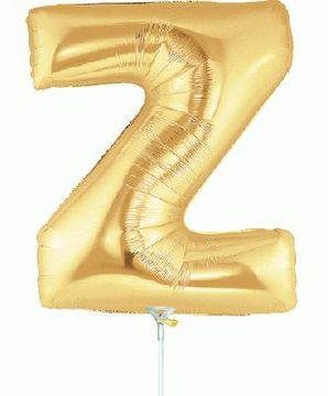 Megaloon Jrs 14inch Letter Z Gold packaged - Foil Balloons