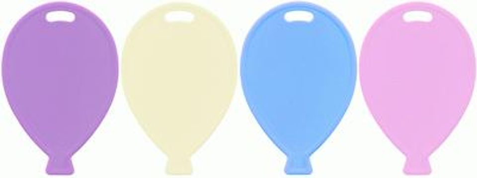 Balloon Shape Weights Pastel Mix x100pcs - Balloon Accessories