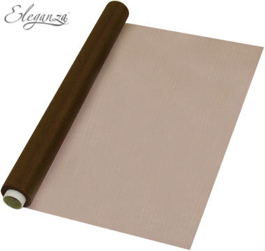 Eleganza Soft Sheer Organza 47cm x 10m Chocolate - Organza / Fabric