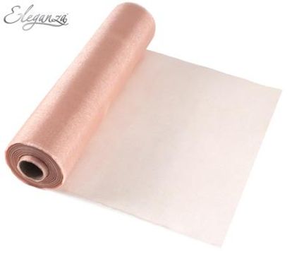 Eleganza Soft Sheer Organza 29cm x 25m No.87 Rose Gold - Organza / Fabric