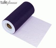 Tulle Finesse 6inch x 25y Navy Blue - Organza / Fabric