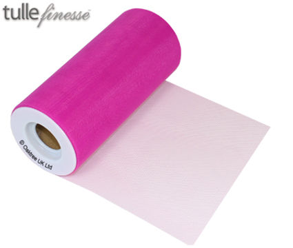 Tulle Finesse 6inch x 25y Fuchsia - Organza / Fabric