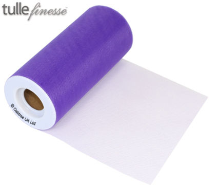 Tulle Finesse 6inch x 25y Purple - Organza / Fabric