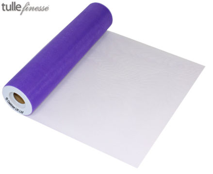 Tulle Finesse 12inch x 25y Purple - Organza / Fabric