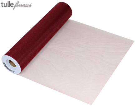 Tulle Finesse 12inch x 25y Burgundy - Organza / Fabric