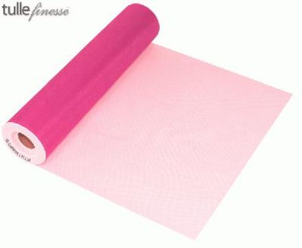 Tulle Finesse 12inch x 25y Hot Pink - Organza / Fabric