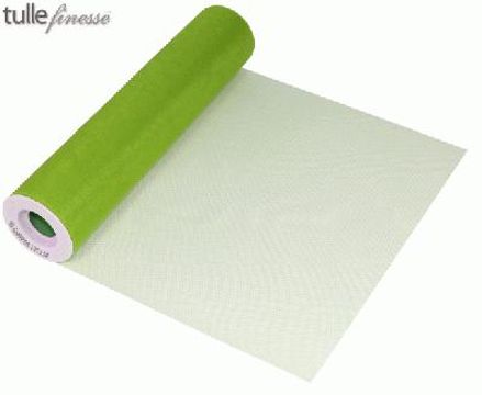 Tulle Finesse 12inch x 25y Lime Green - Organza / Fabric