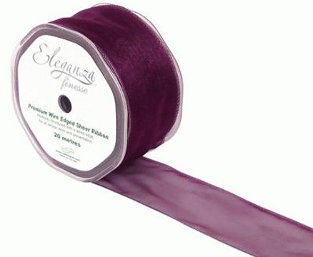 50mm x 20m Aubergine - Ribbons