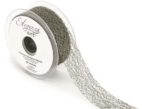 Eleganza Web Ribbon 38mm x 20m No.81 Grey - Ribbons